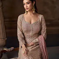 Heavily Embroidered Anarkali Gown - Master