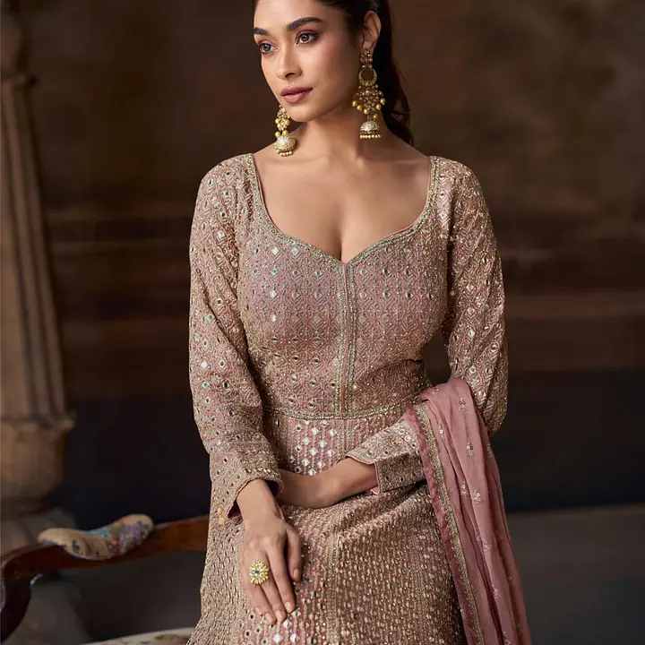 Heavily Embroidered Anarkali Gown - Master