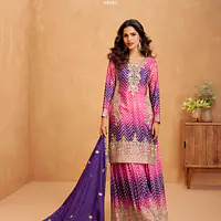 Semi-Stitched Heavily Embroidered Salwar Kameez - Master