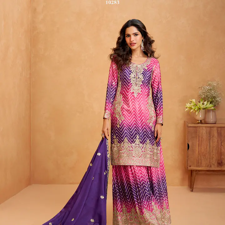 Semi-Stitched Heavily Embroidered Salwar Kameez - Master