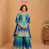 Semi-Stitched Heavily Embroidered Salwar Kameez - Master