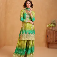 Semi-Stitched Heavily Embroidered Salwar Kameez - Master