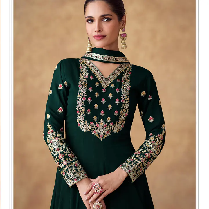 Swara Long Chinon Silk Gown With Dupatta - Master