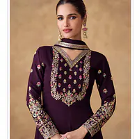 Swara Long Chinon Silk Gown With Dupatta - Master