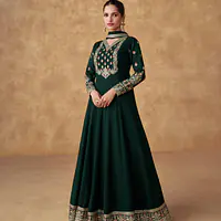 Swara Long Chinon Silk Gown With Dupatta - Master
