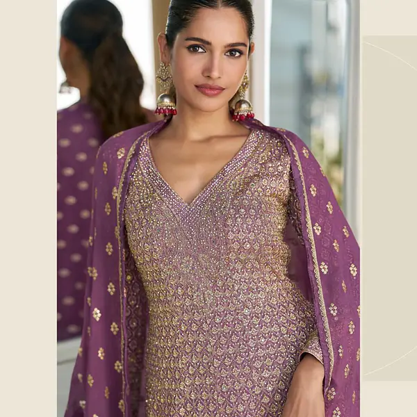 SAYURI DESIGNER VIRASAT GEROGETTE SALWAR SUIT primary image