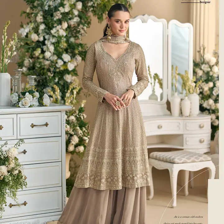 SAYURI DESIGNER VIRASAT GEROGETTE SALWAR SUIT - Master