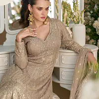 SAYURI DESIGNER VIRASAT GEROGETTE SALWAR SUIT - Master