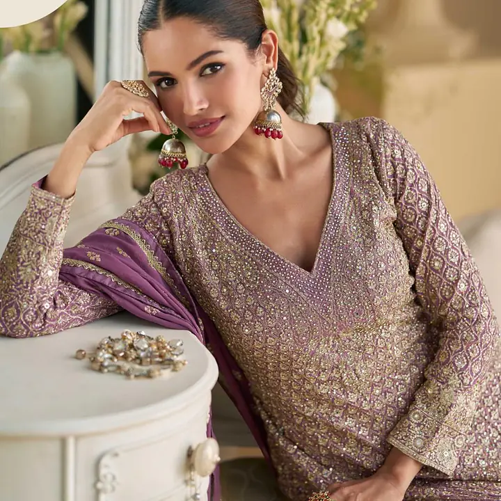 SAYURI DESIGNER VIRASAT GEROGETTE SALWAR SUIT - Master