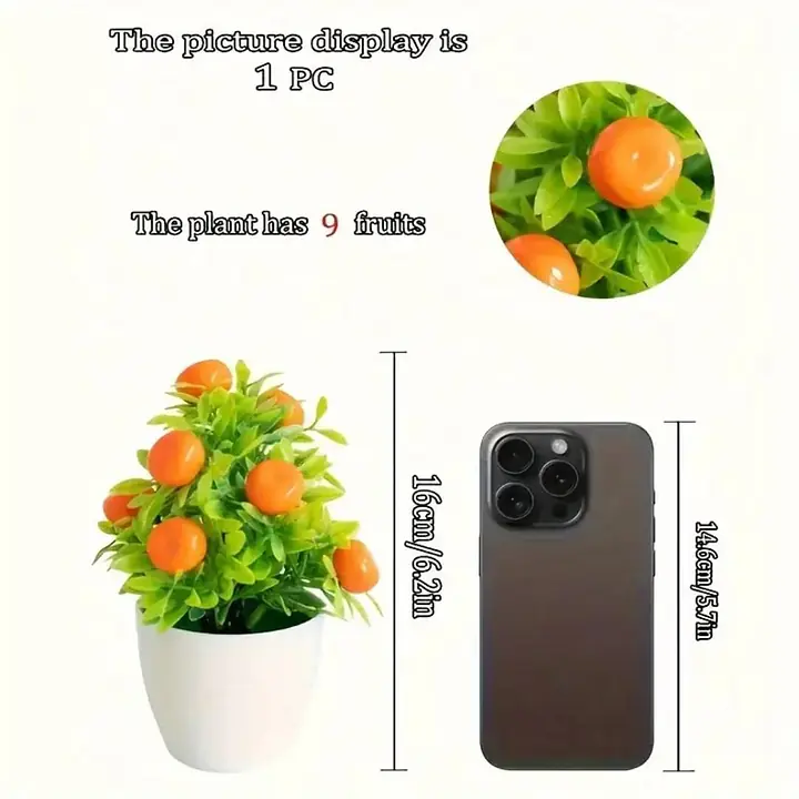 Artificial Orange Bonsai Tree - Master
