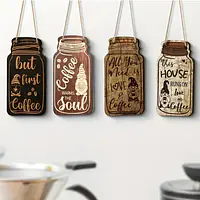 4pcs wooden coffee hangars - Master
