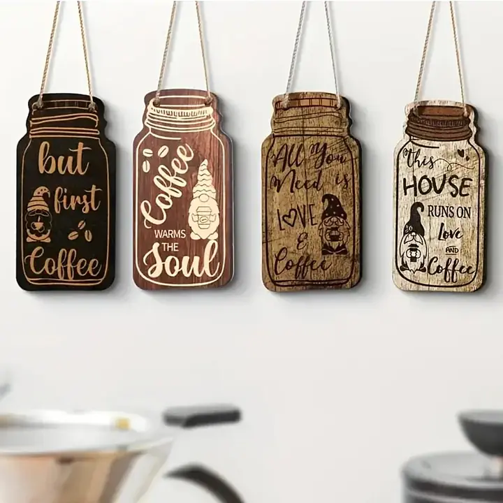 4pcs wooden coffee hangars - Master