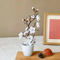 2pcs Elegant Artificial Plum Blossom Flower Pots - Master