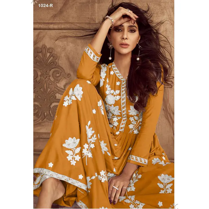 Floral Embroidered Lucknowi Chikankari Anarkali - Master