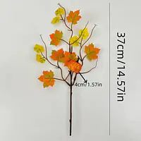 Artificial Pumpkin Maple Leaf Branch - Master