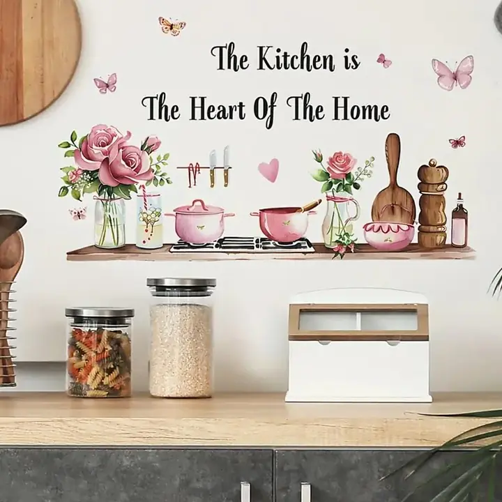 Creative Zing, Chic Butterfly & Kitchen Utensils Vinyl Wall Decal - Master