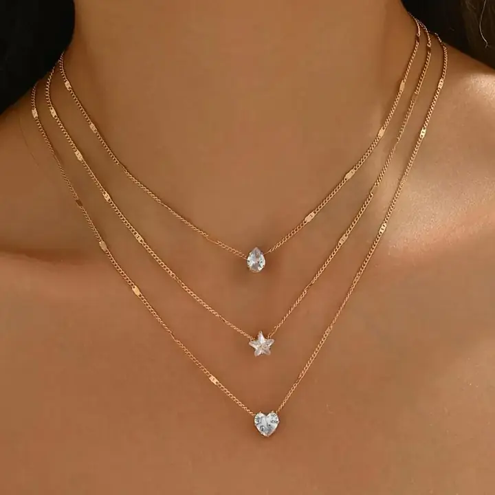 Elegant Multi-Layer Golden Necklace for Women with Star - Master