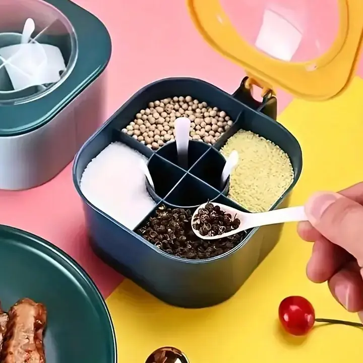 Large Capacity Seasoning Kitchen Box, with Lid and Spoon - Master