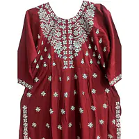 Floral Embroidered Chikankari Pure Cotton Straight Kurta - Master