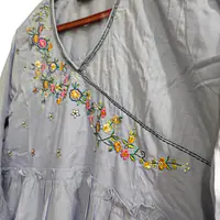 Embellished Grey Color Kurta with Calf Length - Master