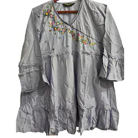 Embellished Grey Color Kurta with Calf Length - Master