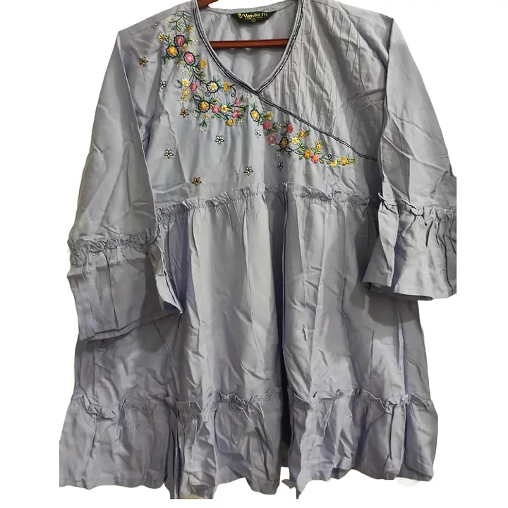 Embellished Grey Color Kurta with Calf Length - Master