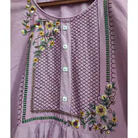 Embroidered Melon Sleeve Tunic Kurta - Master
