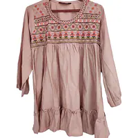 Embroidered Brown Sleeve kurta - Master