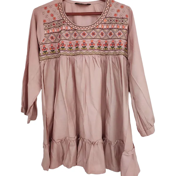 Embroidered Brown Sleeve kurta - Master
