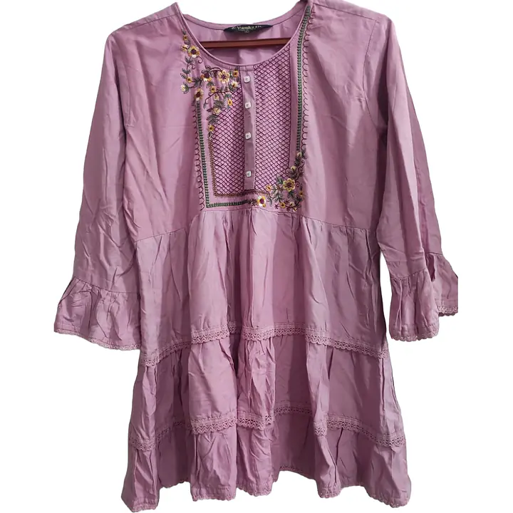 Embroidered Melon Sleeve Tunic Kurta - Master