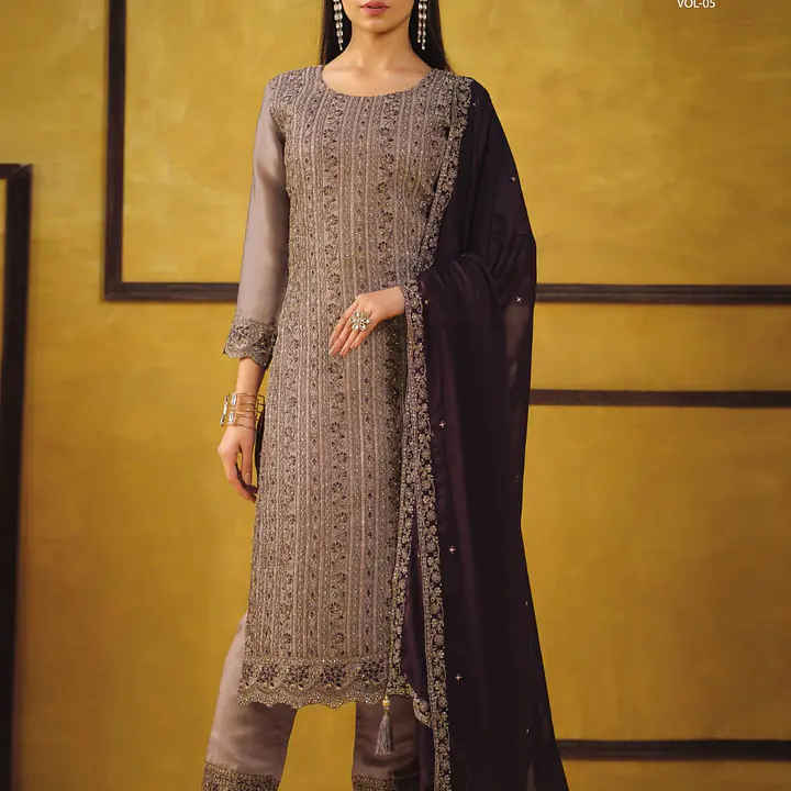 Heavy Rangoli semi stitched shalwar - Master