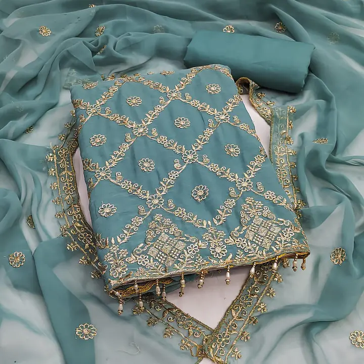 Semi stitched 3 piece dress - Master