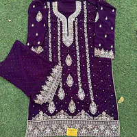 Royal Purple Salwar Kameez Semi-Stiched - Master