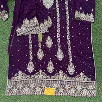 Royal Purple Salwar Kameez Semi-Stiched - Master