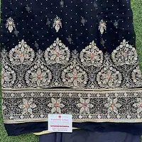 Elegant Black Salwar Kameez Semi Stiched - Master