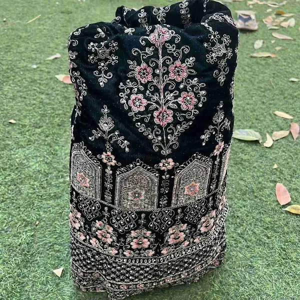 Gorgeous green Lehenga Set Semi Stitched primary image