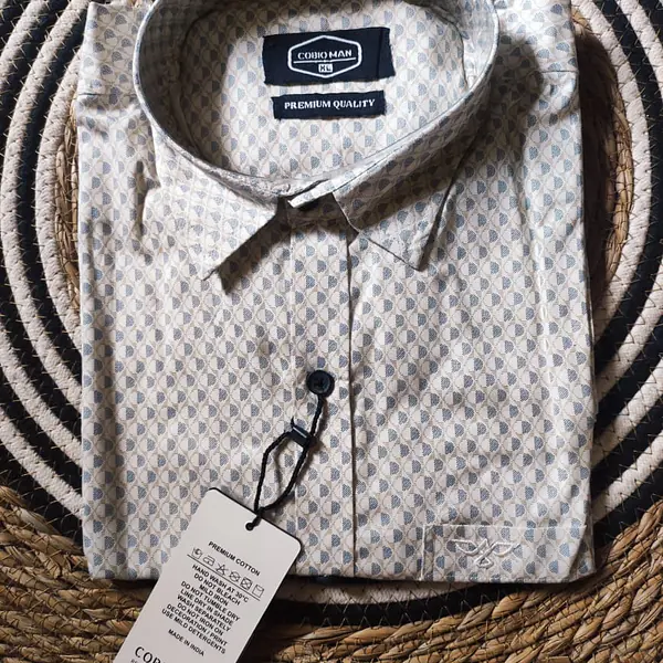 White Full Sleeve Printed Shirt primary image