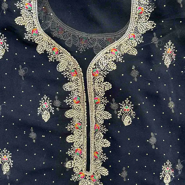 Elegant Black Salwar Kameez Semi Stiched primary image