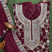 Exquisite Maroon Salwar Kameez - Master