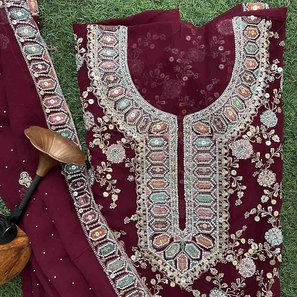 Exquisite Maroon Salwar Kameez secondary image