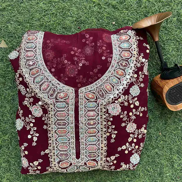 Exquisite Maroon Salwar Kameez primary image