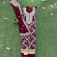 Exquisite Maroon Salwar Kameez - Master