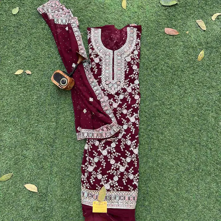 Exquisite Maroon Salwar Kameez - Master