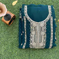 Teal Green Salwar Kameez Semi-Stiched - Master