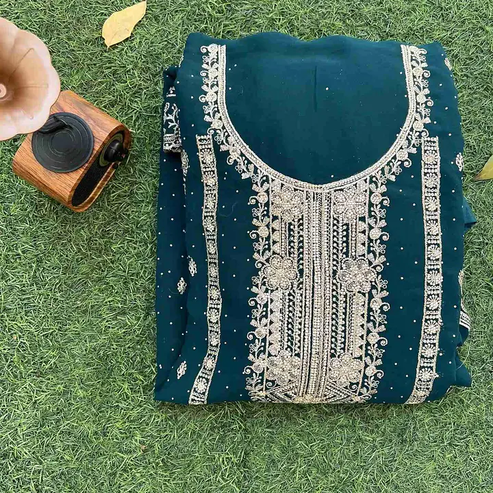 Teal Green Salwar Kameez Semi-Stiched - Master