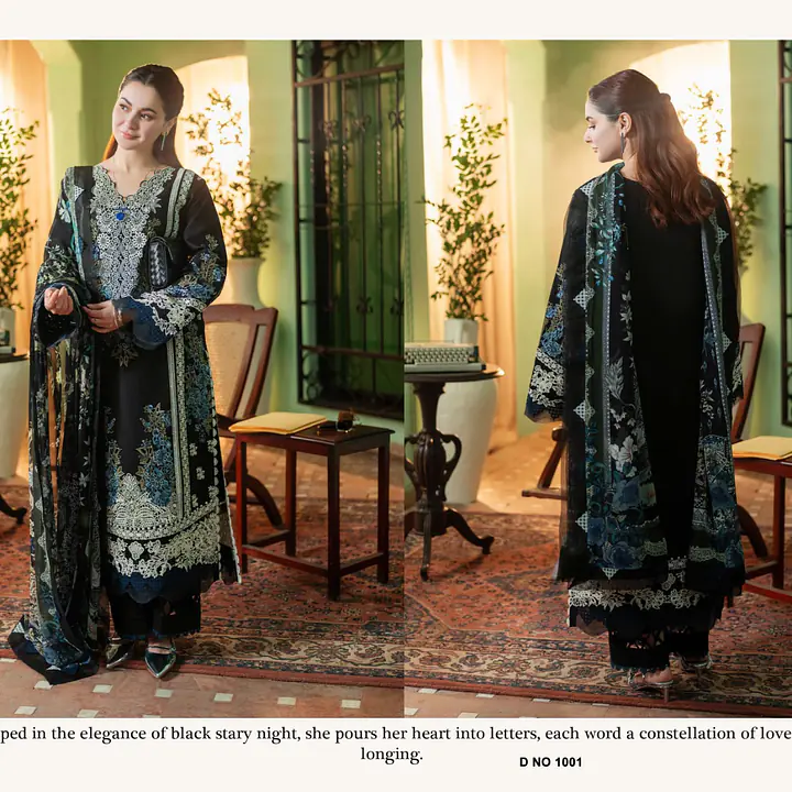 Shraddha Design Ombre floral dress Semi Stitched - Master