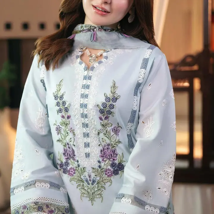 Shraddha Design Ombre floral dress Semi Stitched - Master