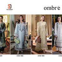 Shraddha Design Ombre floral dress Semi Stitched - Master