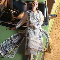 Shraddha Design Ombre floral dress Semi Stitched - Master