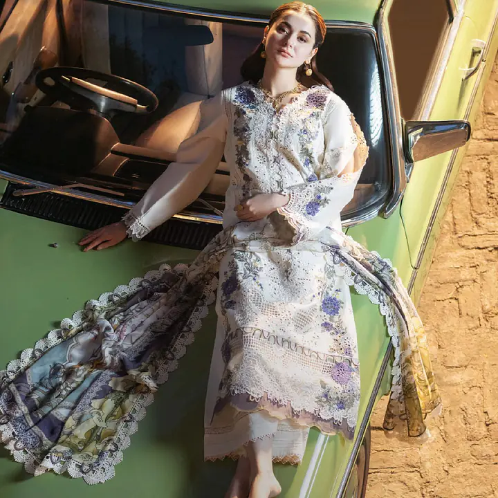 Shraddha Design Ombre floral dress Semi Stitched - Master